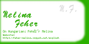 melina feher business card